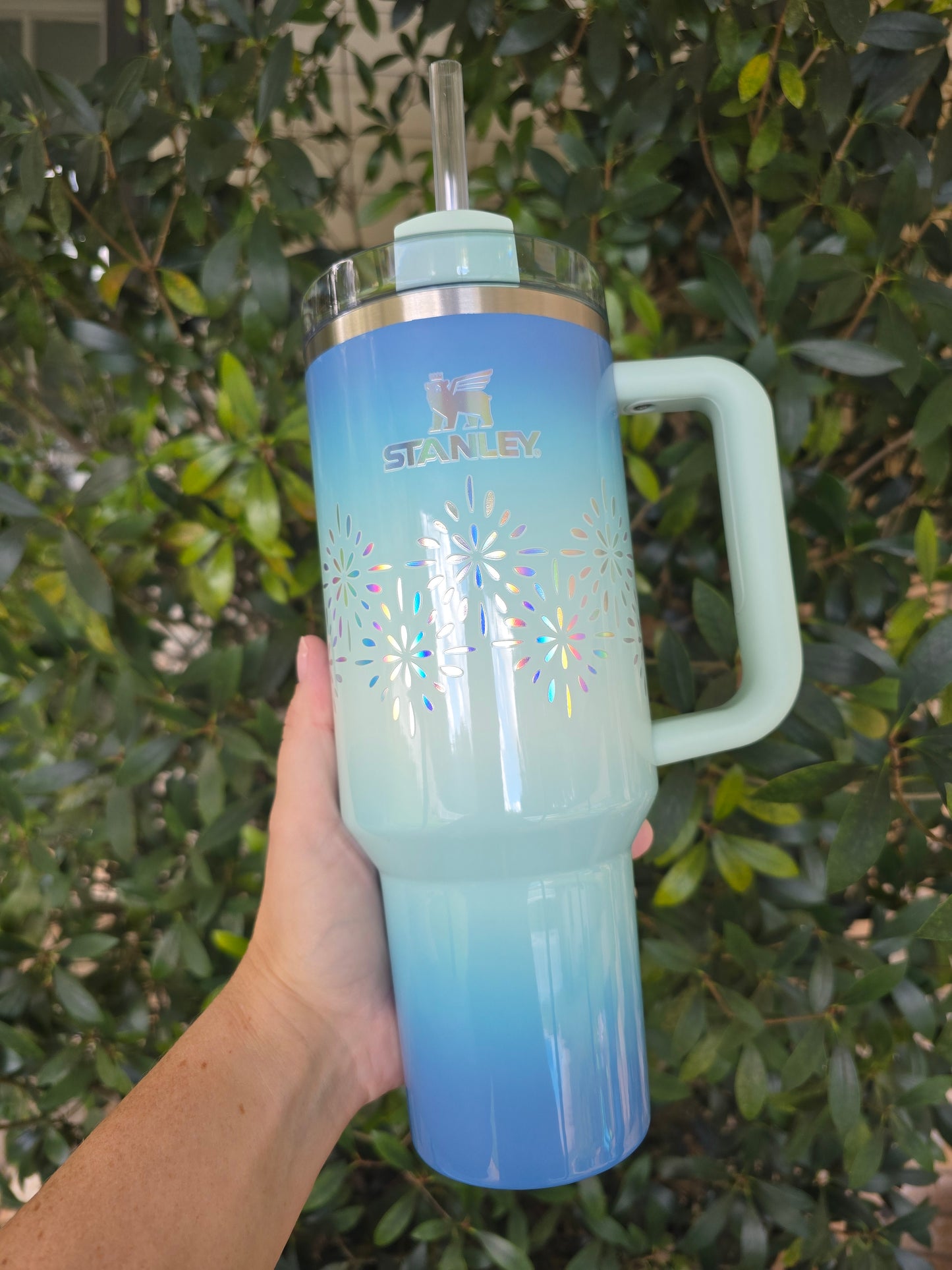 Custom Dyed 40oz Icicle Gloss Stanley.