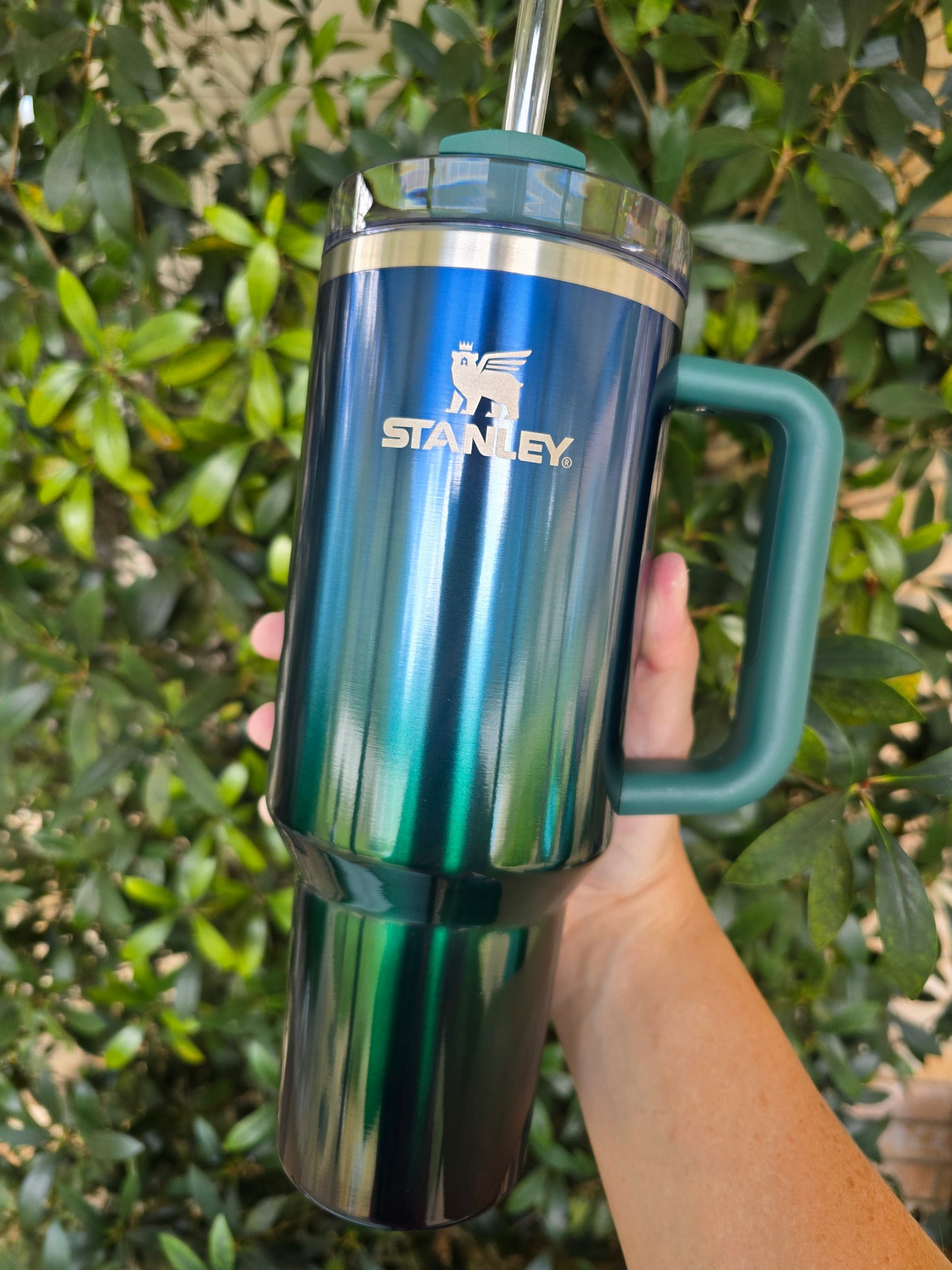 Custom Dyed 40oz Pine Gradient Stanley