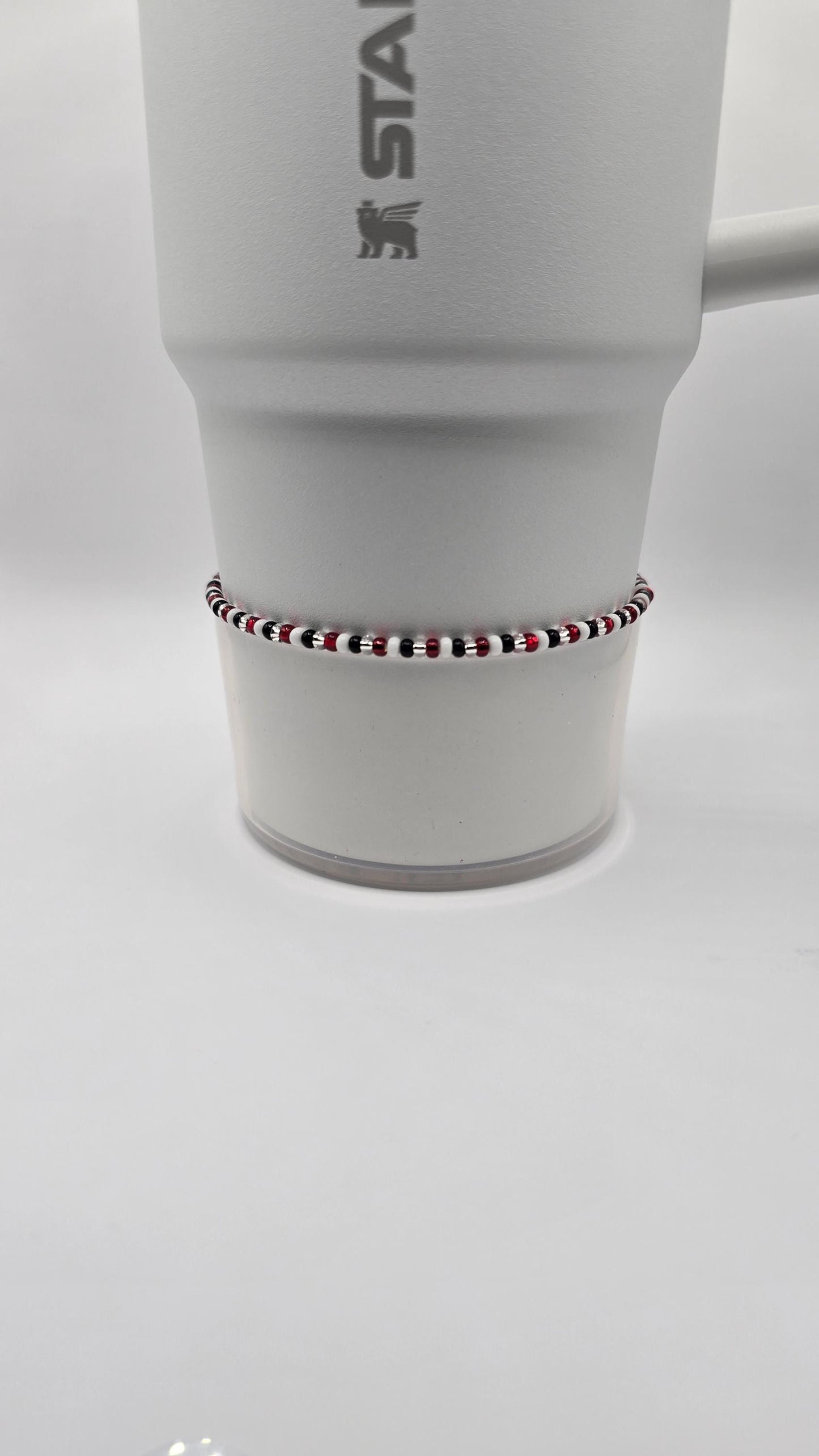 Boot Bracelet: Red, White, Black, Clear