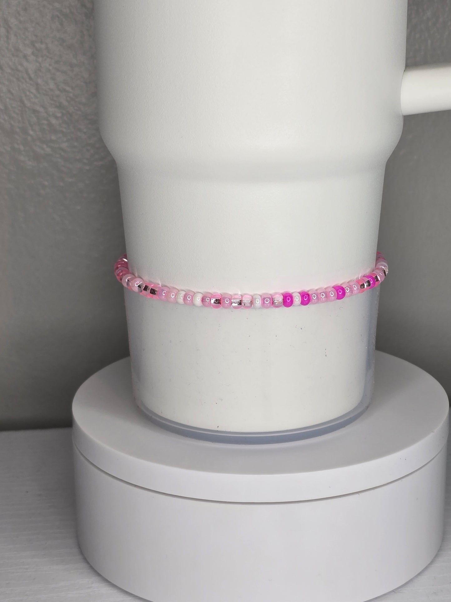 Pink and White Mash Up Boot Bracelet