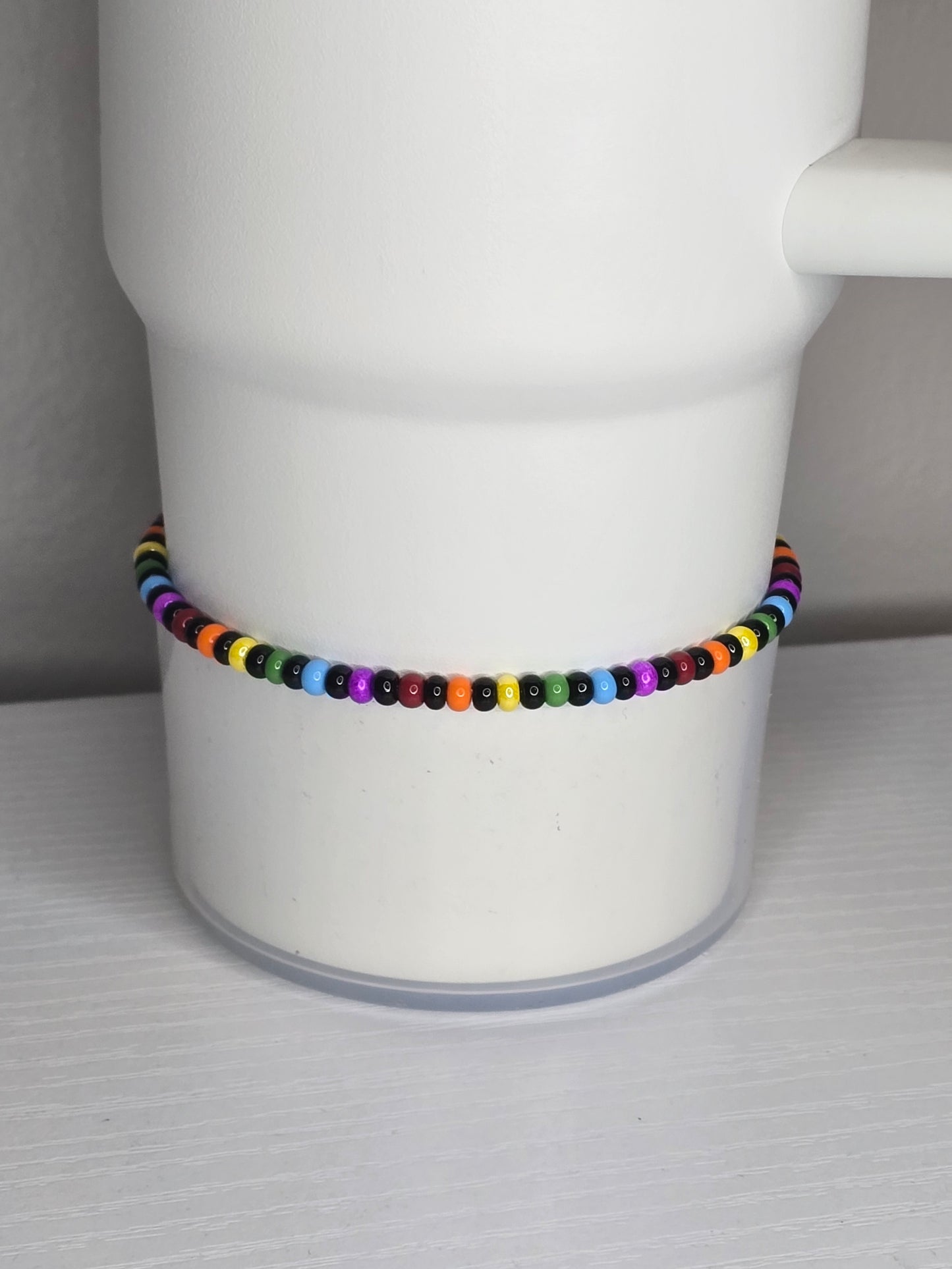 Black and Rainbow Boot Bracelet
