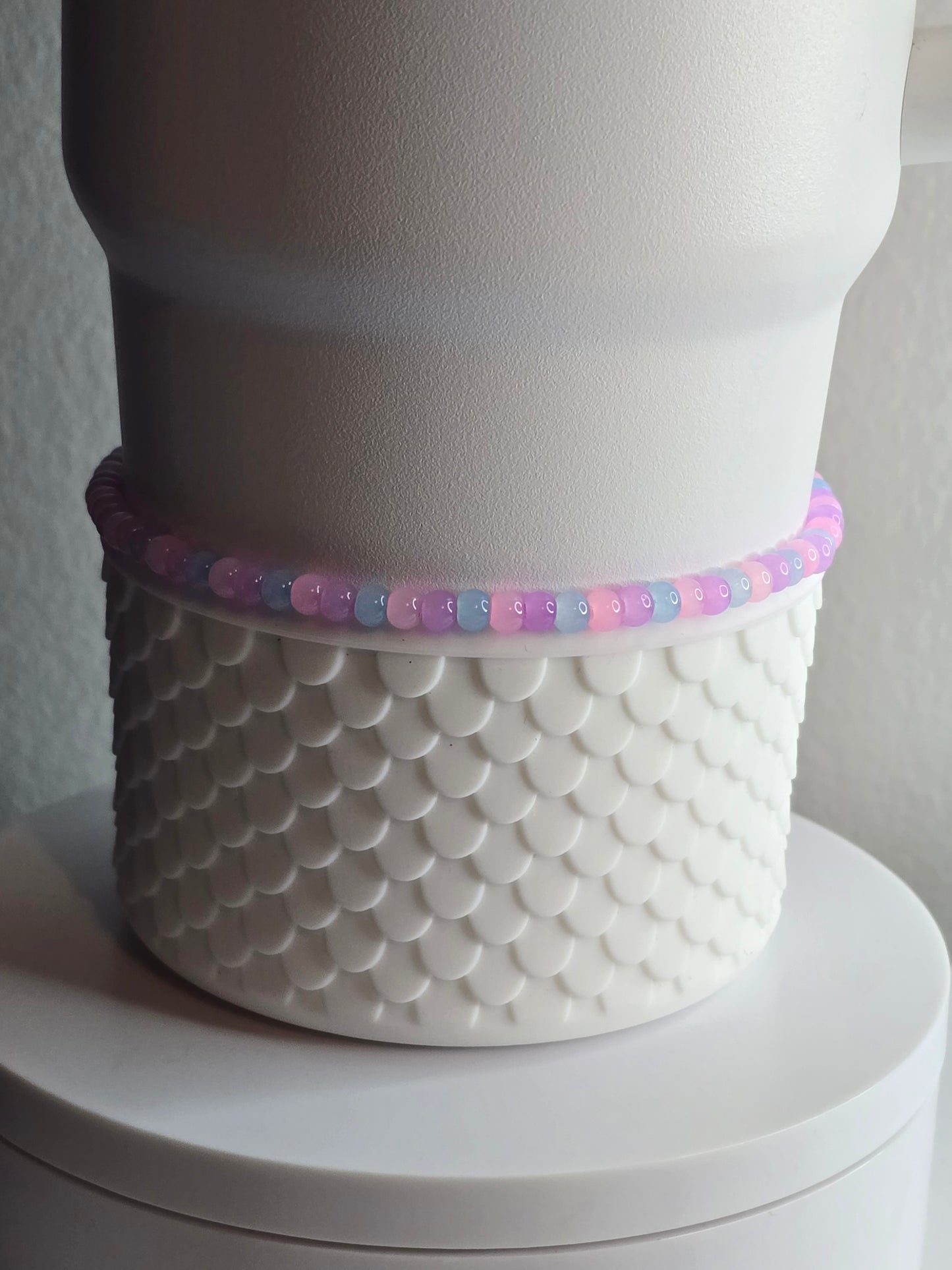 Pink, Purple and Blue Cat Eye Boot Bracelet
