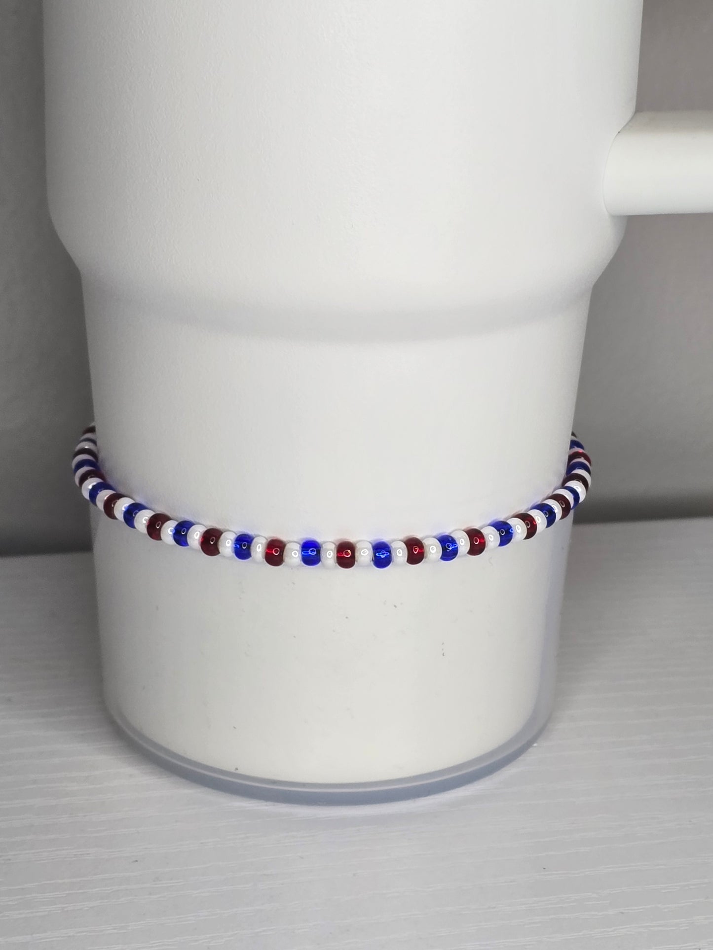 White, Red, White and Blue Boot Bracelet
