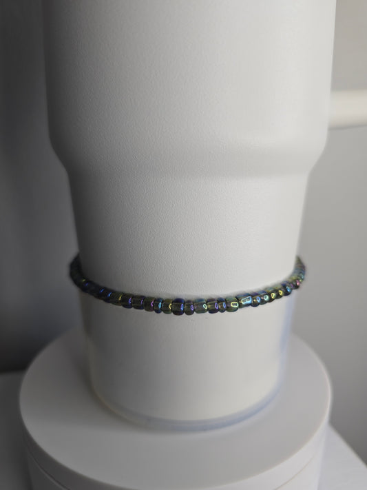 Dark Iridescent Boot Bracelet