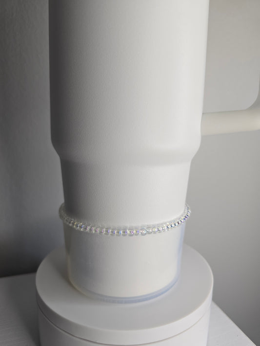 Clear Iridescent Boot Bracelet