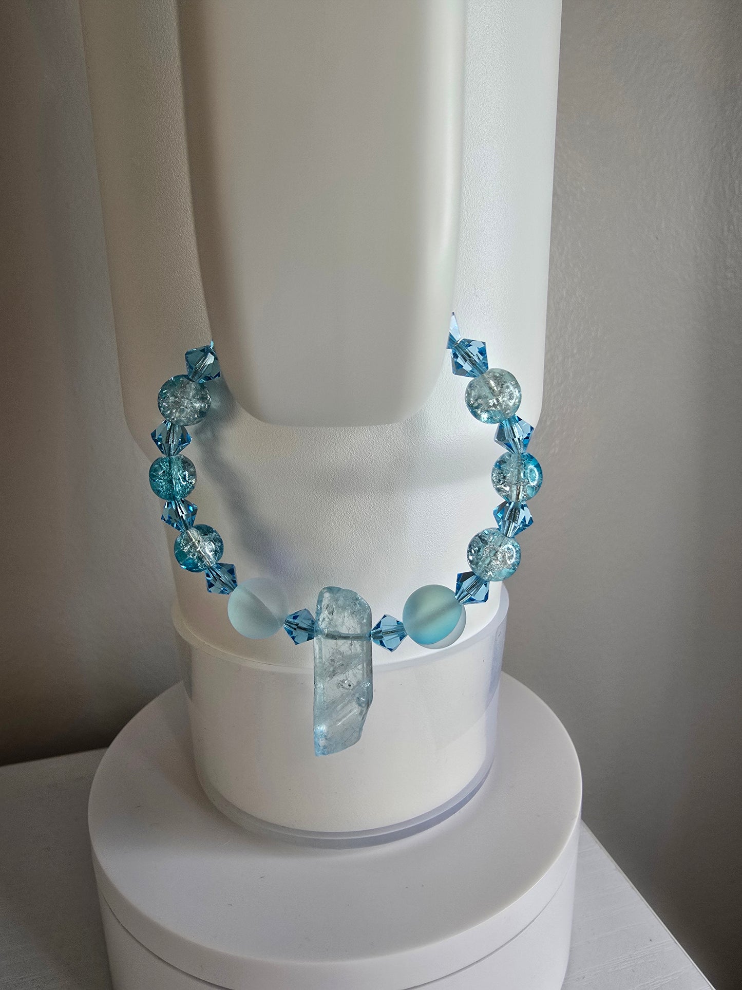 Crystal Blue Cup Charm