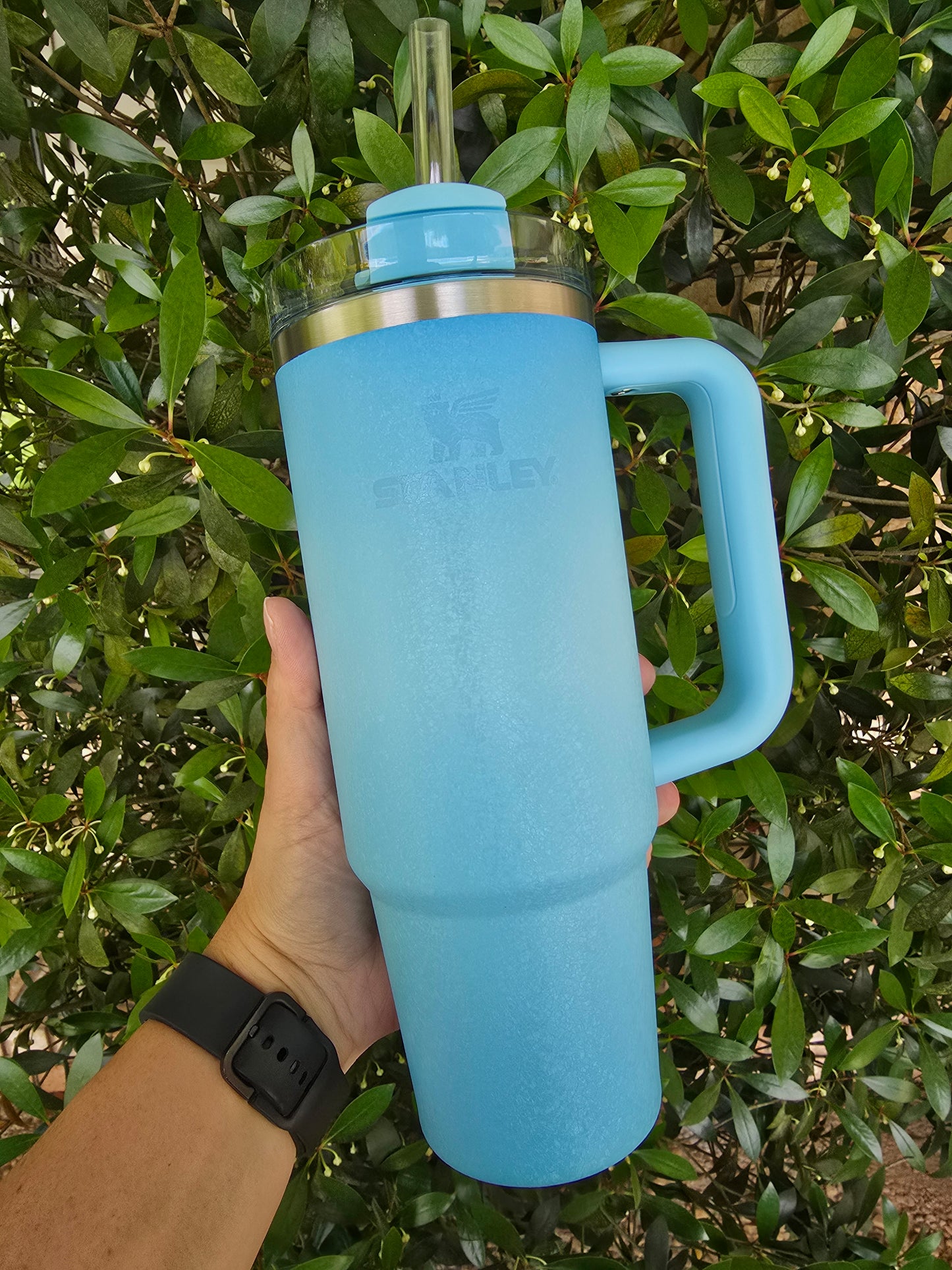Powder Blue Crush Custom Dyed 30oz Stanley