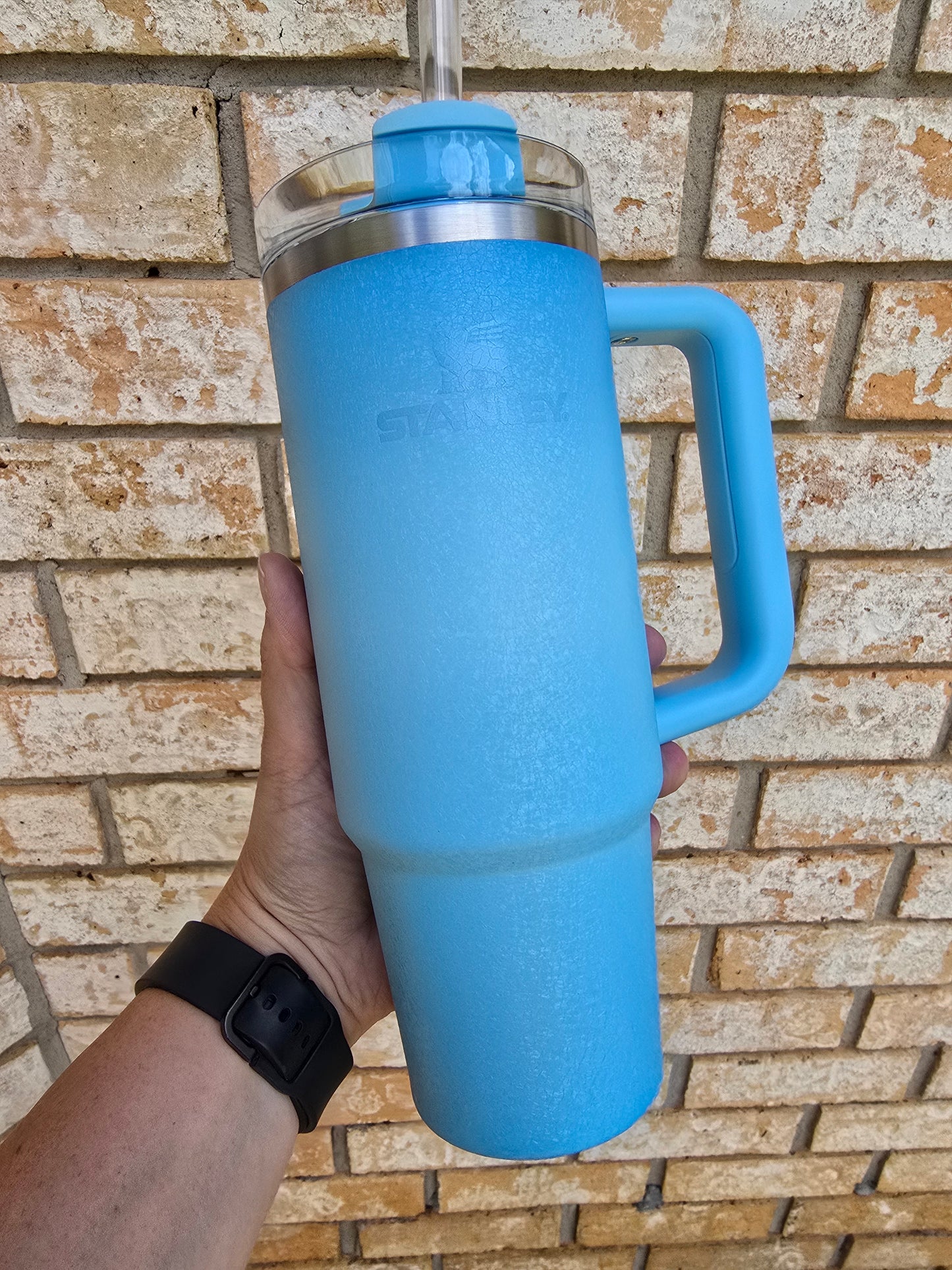 Powder Blue Crush Custom Dyed 30oz Stanley