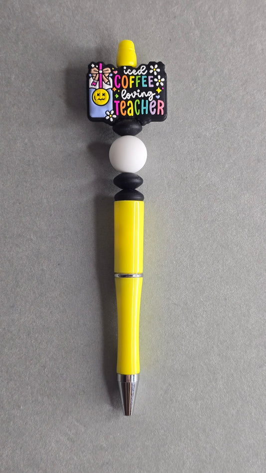 Iced Coffee Loving Teacher Pen
