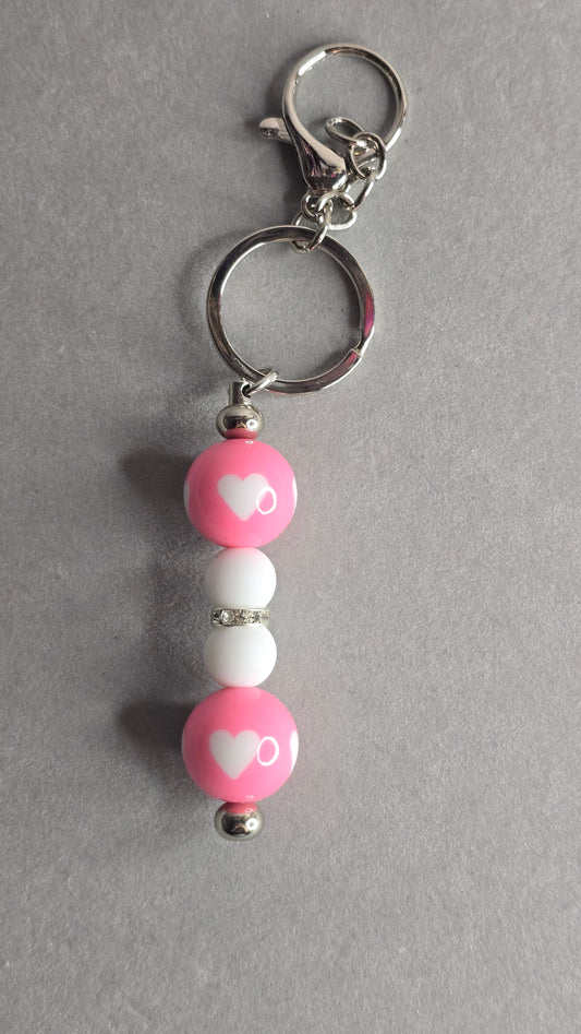 Keychain - Pink Hearts