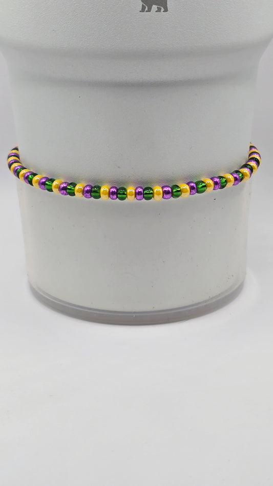 Boot Bracelet: Mardi Gras