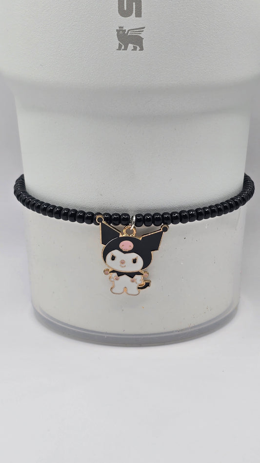 Boot Bracelet: Black Kuromi