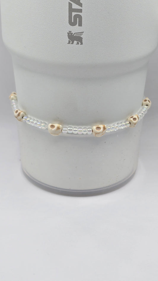 Boot Bracelet: Iridescent Skulls