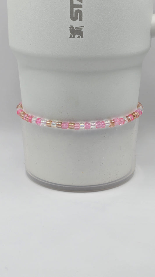 Boot Bracelet: Light Pinks and Beige Mash Up