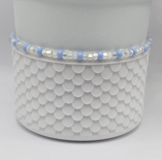 Boot Bracelet: Frosted Glass and Blue