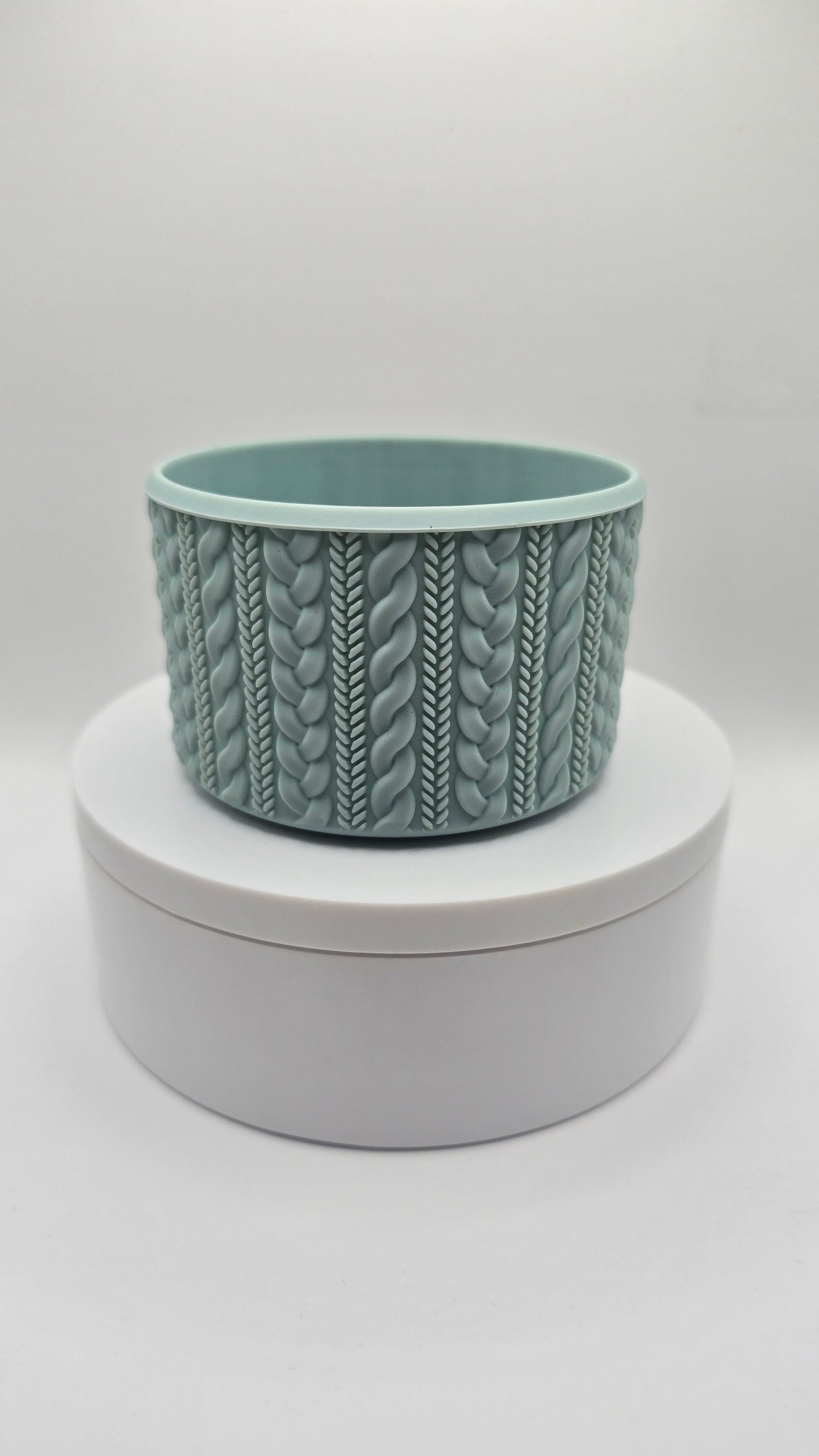 Dusty Blue Knit Boot