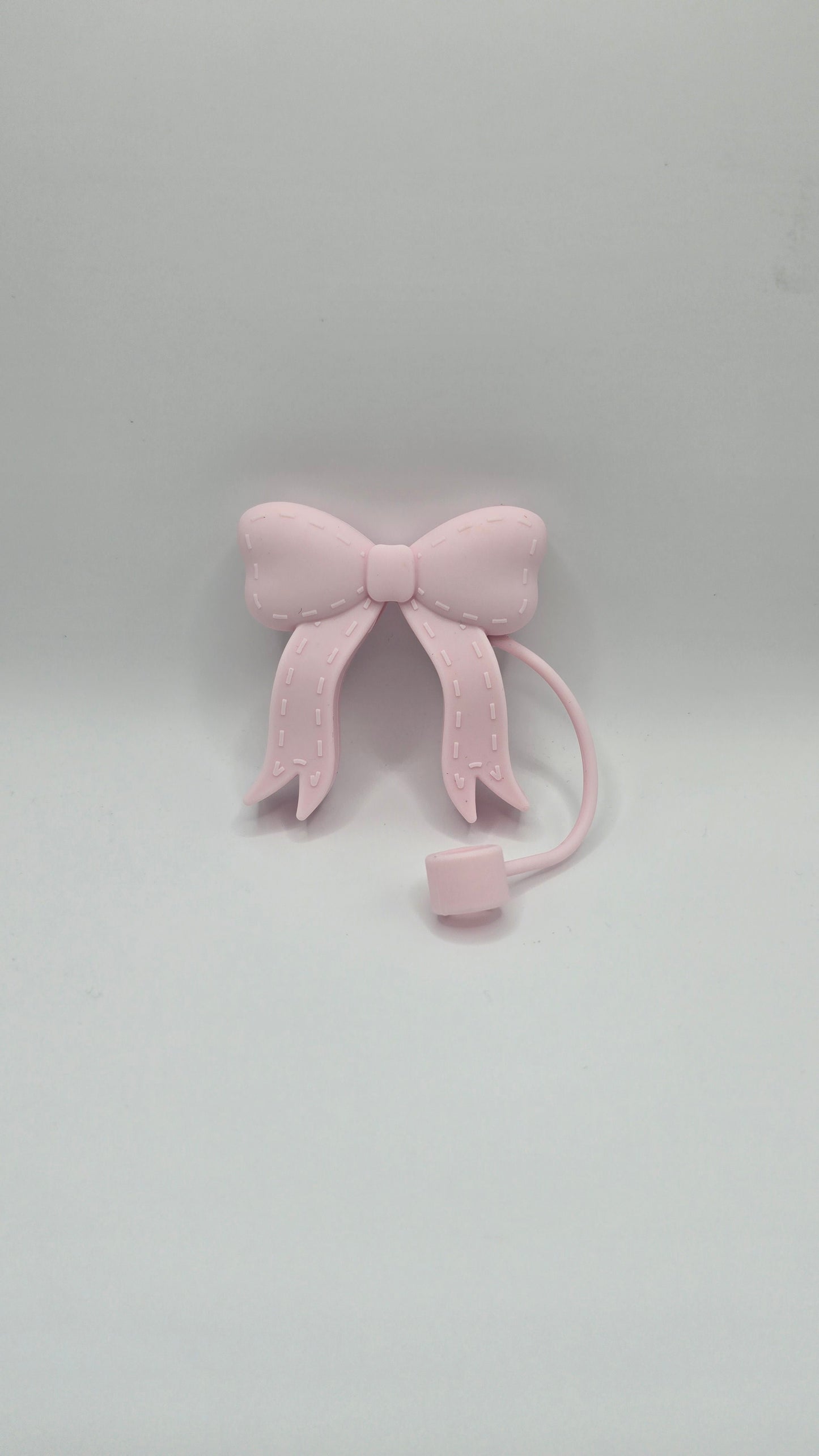 Pale Pink Starling Bow Straw Topper
