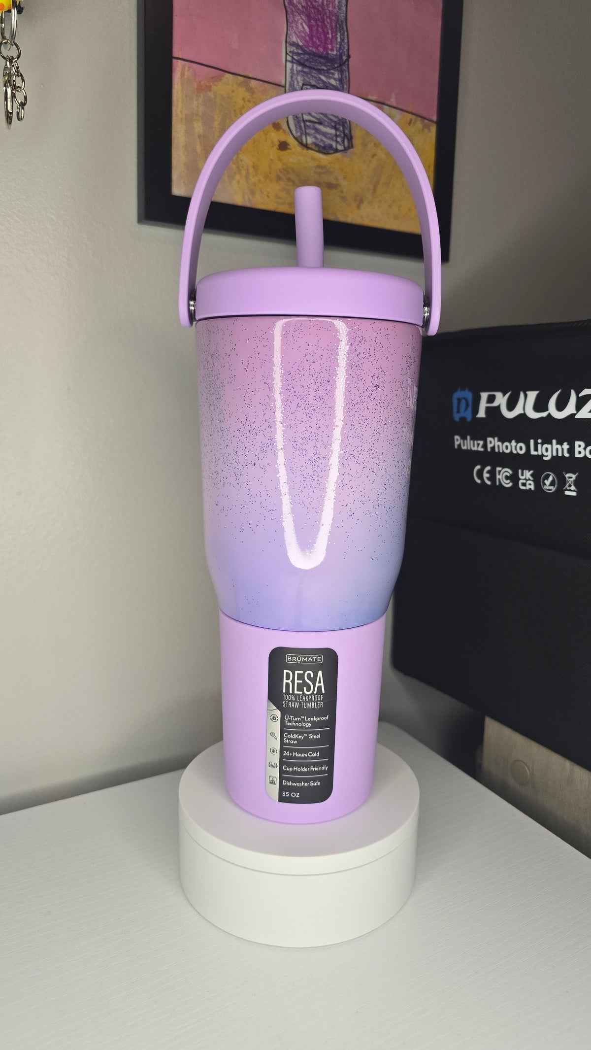 Custom Dyed and Sealed Tumbler: 35oz Resa "Wispy Lavender"