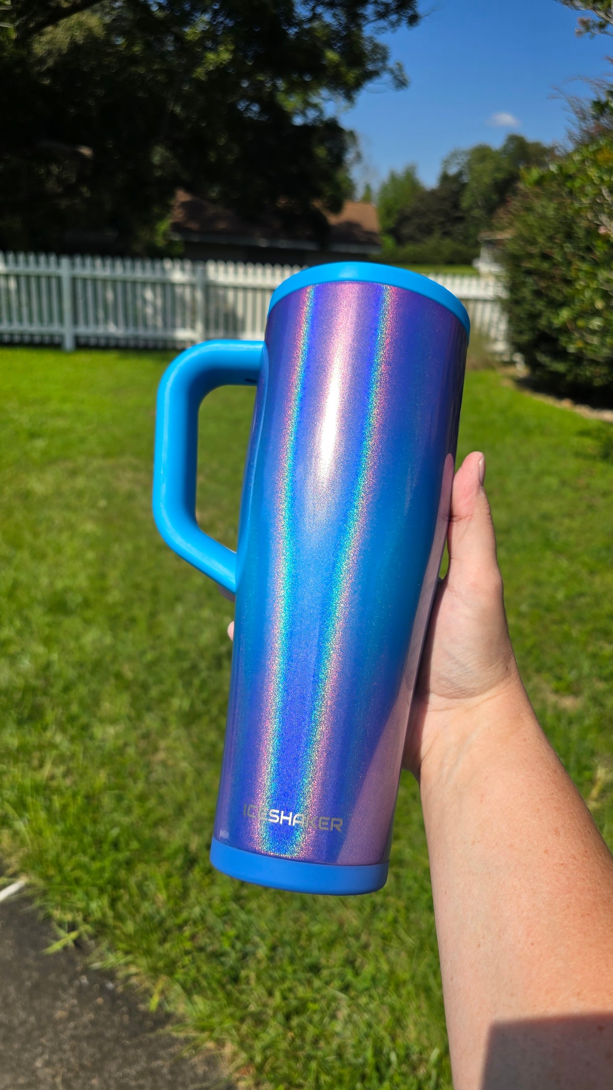 Custom Dyed Tumbler: Lotus Laguna