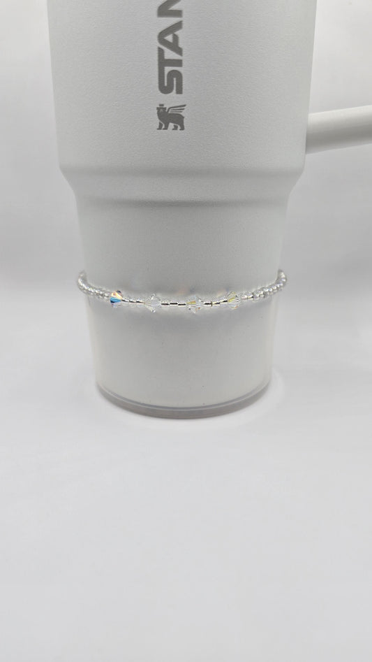 Boot Bracelet: Iridescent with Czech Crystal