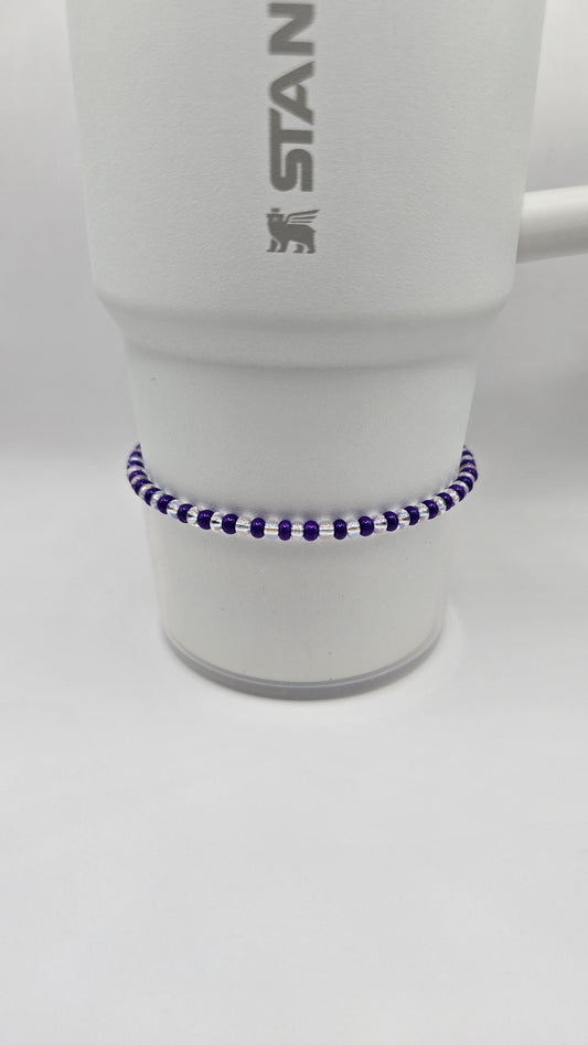 Boot Bracelet: Purple and Iridescent