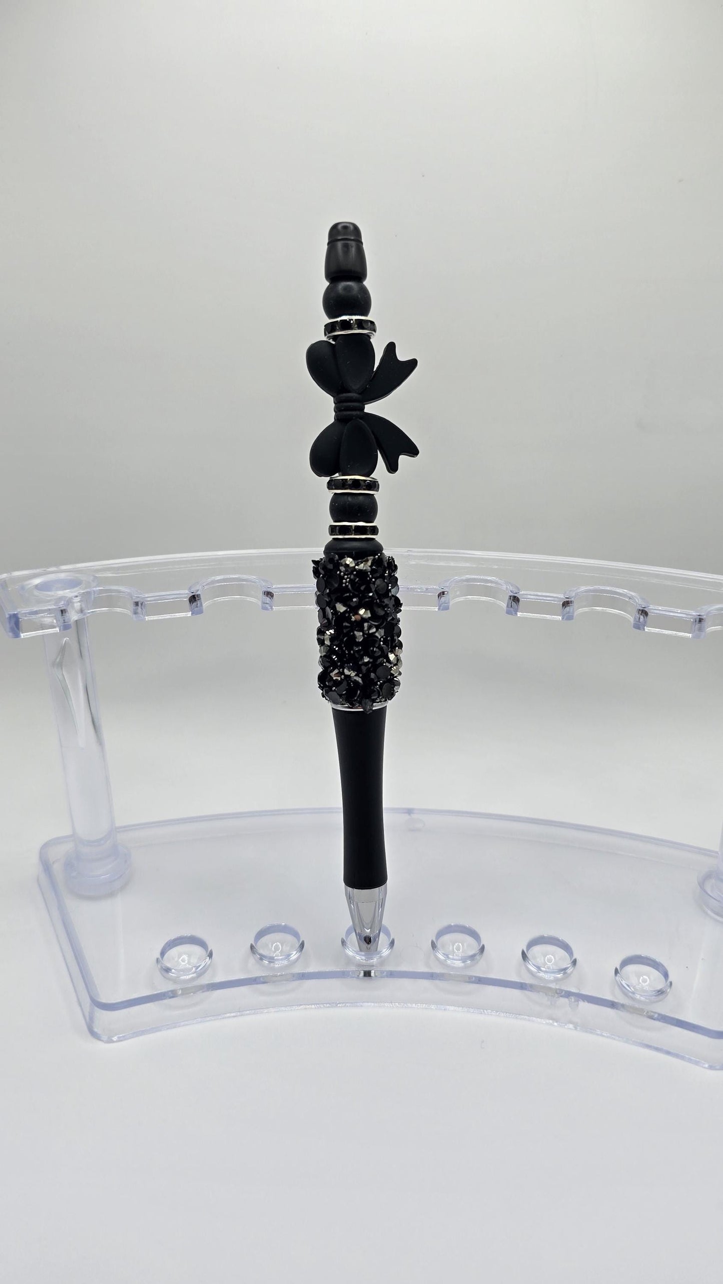 Ballpoint Pen: Sparkly Black Bow