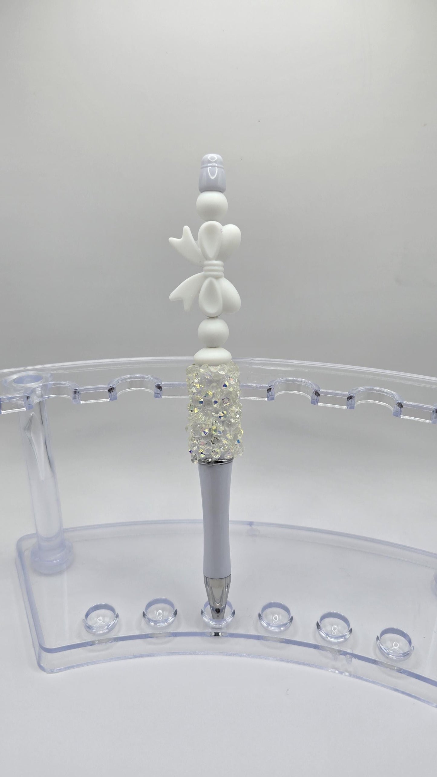 Ballpoint Pen: Sparkly White Bow