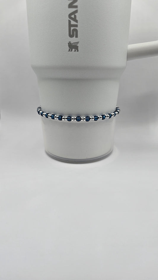Boot Bracelet: Silver and Turquoise