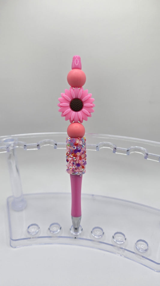 Ballpoint Pen: Hot Pink Sunflower