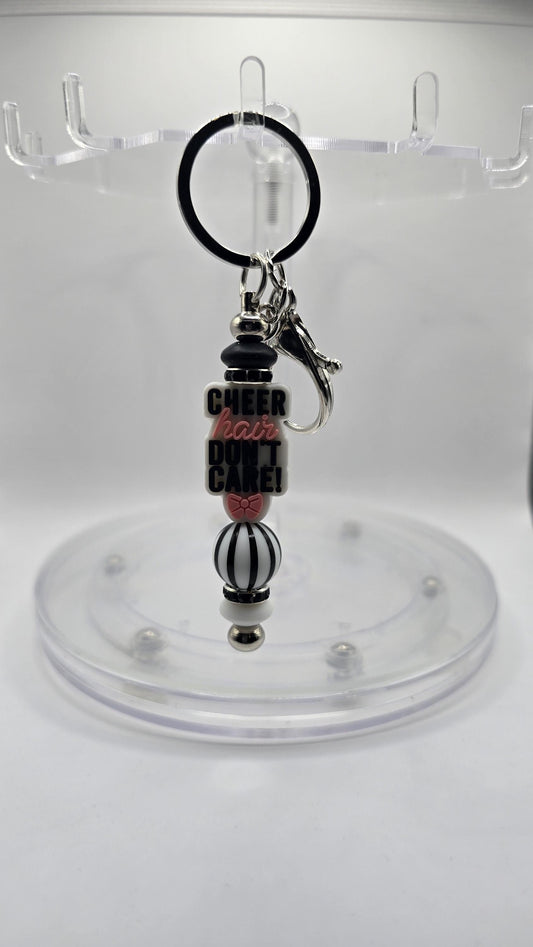 Key Chain: Cheer Hair Don't Care