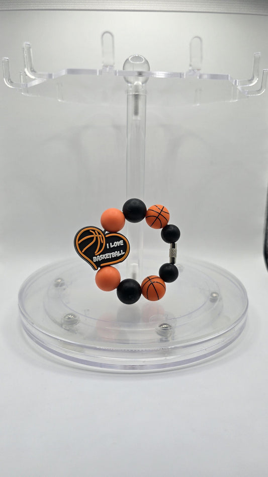 Handle Charm: Silicone Basketball Charm