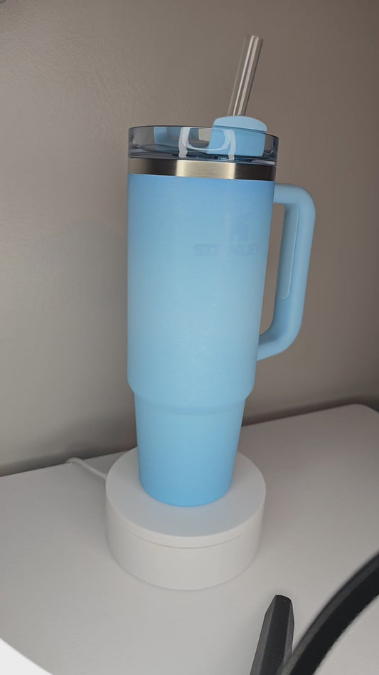 Powder Blue Crush Custom Dyed 30oz Stanley