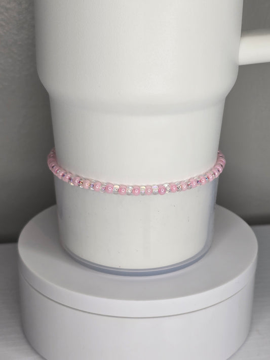 Baby Pink and Iridescent Boot Bracelet