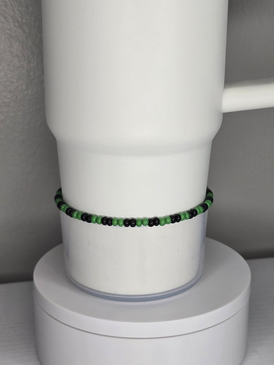 Green and Black Boot Bracelet