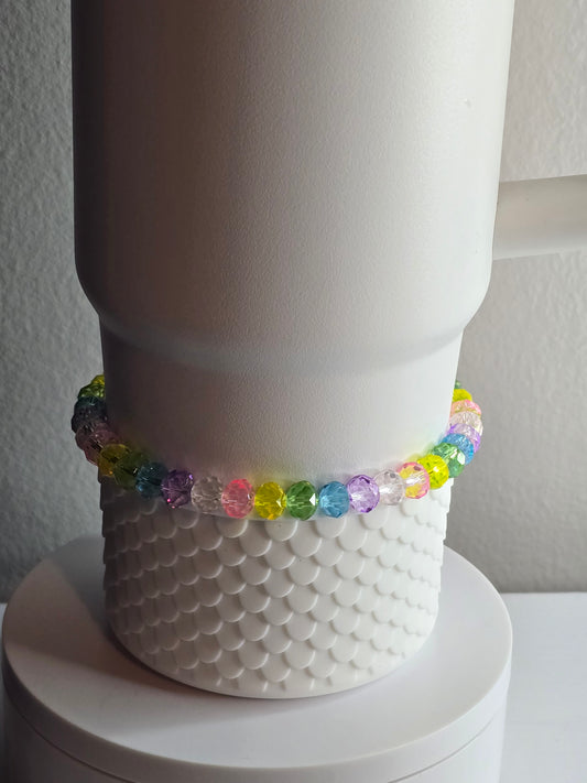Large Pastel Rainbow Boot Bracelet