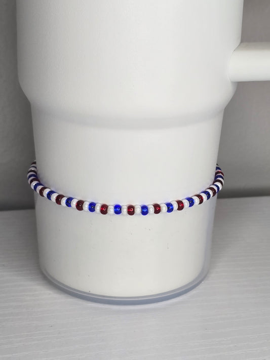 White, Red, White and Blue Boot Bracelet