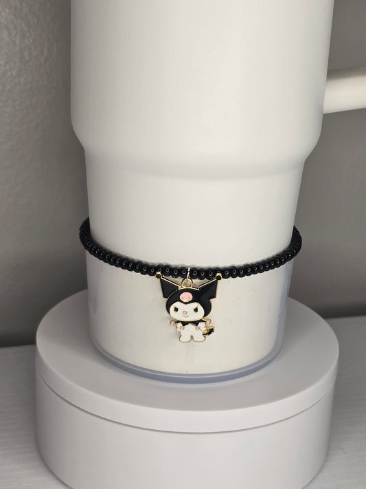 Kuormi Charm on Black Boot Bracelet
