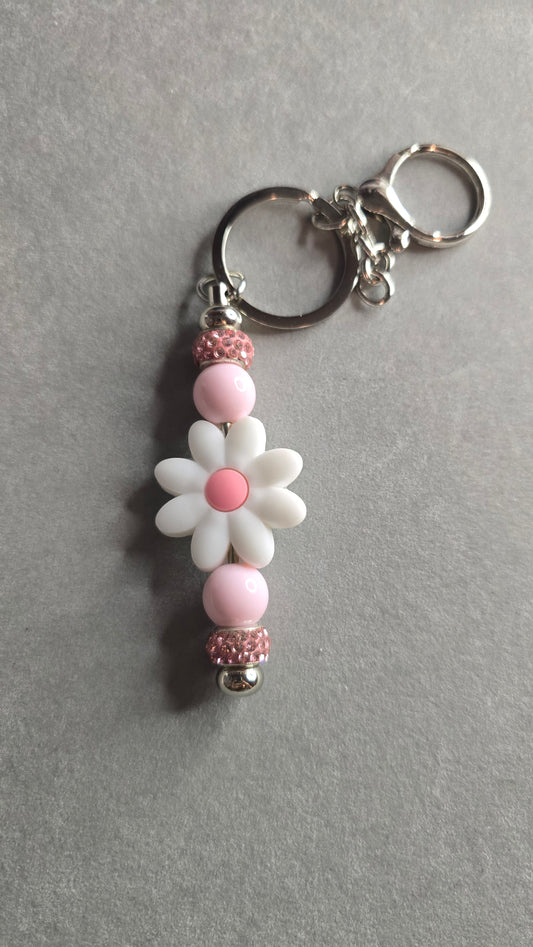 Keychain - Pink and White